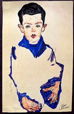 Egon Schiele Lithograph COA Original Signed Numbered - Lucian Freud