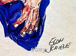 Egon Schiele Lithograph COA Original Signed Numbered - Lucian Freud