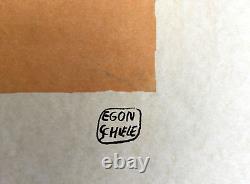 Egon Schiele Lithograph COA Original Signed Numbered Stamp - Edvard Munch