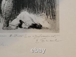 Emile FRIANT, The Model, Lithograph, Signed, Plate 46, Size 18 x 13 cm