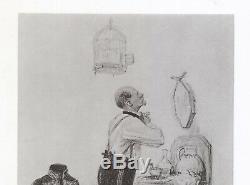 Emile Friant Lithograph Signed Academician In Self 38x29cm 1931
