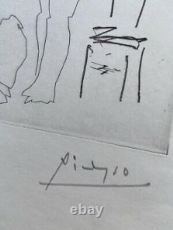 Engraving Pablo Picasso, Bloch 986, Litho Signed Main, 31x41cm, Shot In 50 Ex