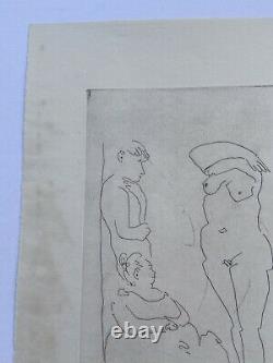 Engraving Pablo Picasso, Bloch 986, Litho Signed Main, 31x41cm, Shot In 50 Ex