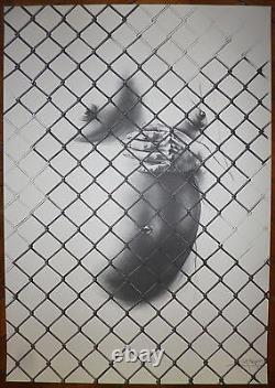Ernest Pignon-ernest Original Lithograph Signed Numbered Against Apartheid