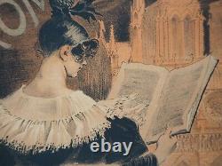 Eugène Grasset The Age of Romanticism, Original Signed Lithograph, 1897