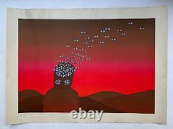 Folon The Eyes 1970 Original Lithography Signee Et Numerotee Gd Format