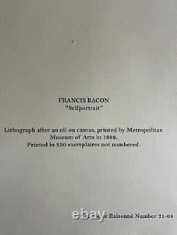 Francis Bacon Lithograph COA Original Signed