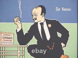 Fritz REHM Cigarettes Laferme, Original LITHOGRAPH, Signed 1898