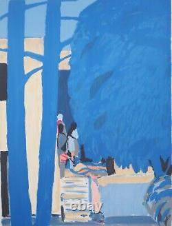 Gabriel GODARD Blue Forest - Original signed and dedicated Lithograph