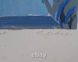 Gabriel GODARD Blue Forest - Original signed and dedicated Lithograph