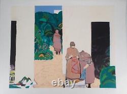 Gabriel GODARD Return from the Market Original Signed, Numbered Lithograph