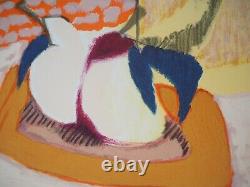 Gabriel GODARD Still life with poppies Original signed lithograph