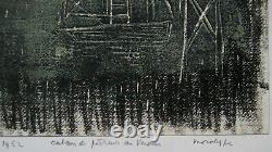 Gaulme Jacques Lithography Signed Crayon 1952 Monotype Handsigned Lithograph