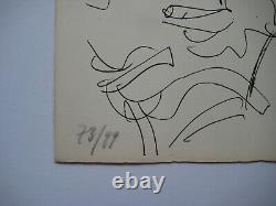 Gen Paul Lithography Signed Crayon Num/99 Handsigned Numb Lithograph Portrait