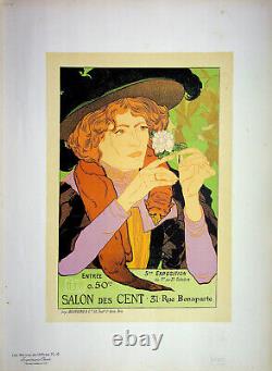 Georges DE FEURE Salon des Cent, Original Signed Lithograph, 1895