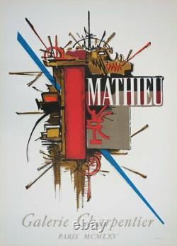 Georges Mathieu Symbols Original Lithograph Signed #mourlot 65