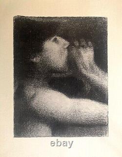 Georges Seurat lithograph based on chromo-luminarism optical pointillism art