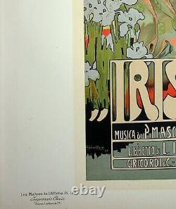 HOHENSTEIN Iris, comic opera Original signed lithograph, 1899.