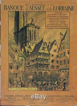 Hansi Poster Original 1917 Bank Of Alsace And Lorraine