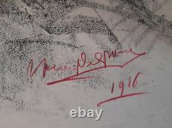 Henri DE GROUX Signed Lithograph Expectancy