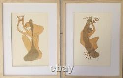 Henri LAURENS, 1885-1954. Daphne & Apollo, 1952. 2 original lithographs. 35x26. Signed lower right corner.