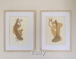 Henri LAURENS, 1885-1954. Daphne & Apollo, 1952. 2 original lithographs. 35x26. Signed lower right corner.