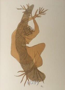 Henri LAURENS, 1885-1954. Daphne & Apollo, 1952. 2 original lithographs. 35x26. Signed lower right corner.