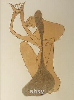 Henri LAURENS, 1885-1954. Daphne & Apollo, 1952. 2 original lithographs. 35x26. Signed lower right corner.