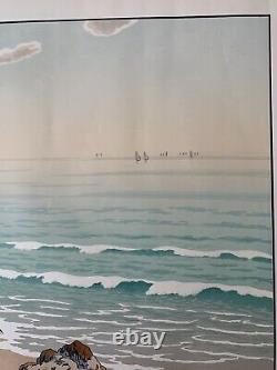 Henri Riviere Engraving Lithography Breton Breton Marine Brittany 1900 Wave La Plage