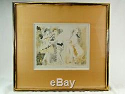 In Lithography Era Art Deco Signed Marie Laurencin La Ronde