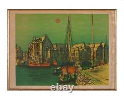 JEAN CARZOU Boats in Croisic Original Signed Lithograph n° 187/229 from 1973