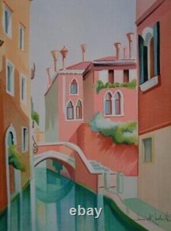 Janick LEDERLE Venice Canal ORIGINAL SIGNED LITHOGRAPH No.