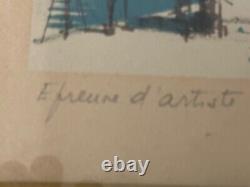 Jean CARZOU (1907-2000), View of a port Lithograph Artist's proof signed 1954