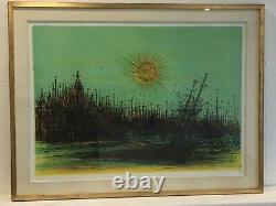 Jean Carzou Landscape Port Au Soleil Lithograph Signed, Dated And Numbered