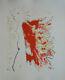 Jean Cocteau Woman In Fire Coat Lithography Original Signee