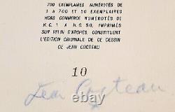 Jean Cocteau/lithograph Signed/1956/arches/couple/numerote/original/paris