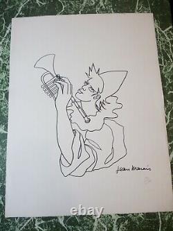 Jean Marais Lithograph Signed Numbered 66x50 The Clown