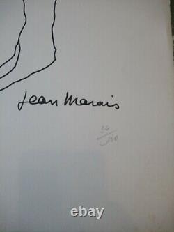Jean Marais Lithograph Signed Numbered 66x50 The Clown