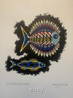 Jean Picart Le Doux (1902-1982) Artist's Test The Two Fishes 65 X 47 CM