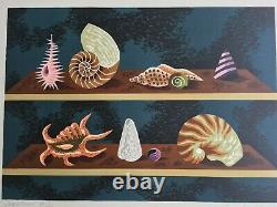 Jean Picart Le Doux (1902-1982) Original Lithograph Shellfish Paris France