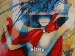 Jean-baptiste Valadie The Red Cape Lithography Original Signed And N°