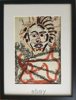 Jean-paul Riopelle 1923-2002. Teddy, 1972. Lithograph Signed. 30x20