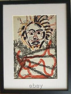 Jean-paul Riopelle 1923-2002. Teddy, 1972. Lithograph Signed. 30x20