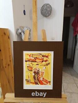 Joël Dabin Original Signed and Numbered Lithograph, Couple of Dancers Spain