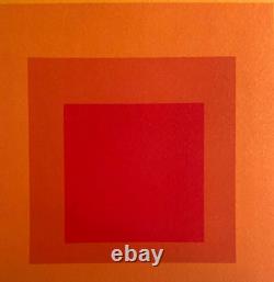 Josef Albers Lithograph COA Original Hand-Numbered Signed O. P. Stamp