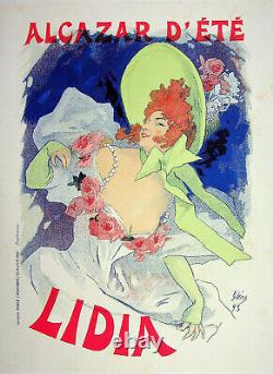 Jules CHERET Summer Alcazar, Lidia, Original Signed Lithograph, 1895