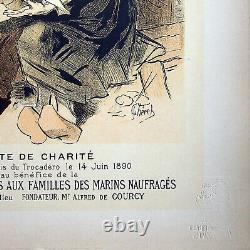 Jules Cheret: Family of Sailors, Original Signed Lithograph, 1897.