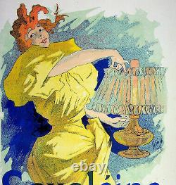 Jules Cheret Oil Saxoleine Original Lithography, Signed, 1895
