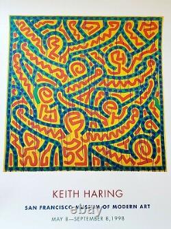 Keith Haring Original Lithographed Poster San Francisco 1998/ Art /collection