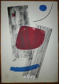 Lardera Berto Lithograph Signed In 1965 Numbered Abstract Abstraction Art